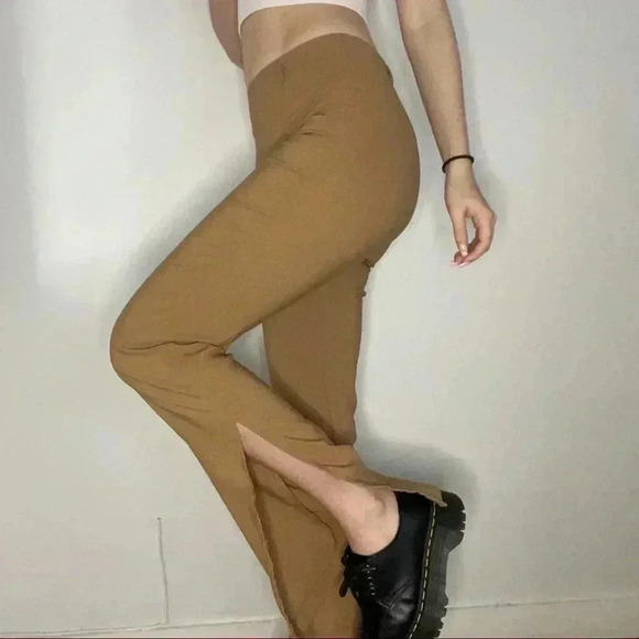 Tan brown flare pants. - Picture 5 of 5